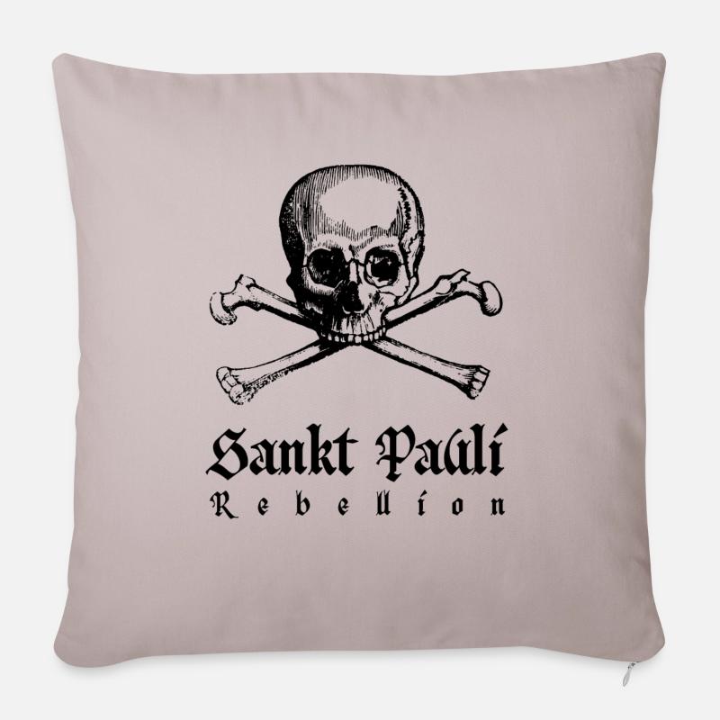 Sankt Pauli Rebellion - Sofakissenbezug 45 x 45 cm - helles Taupe