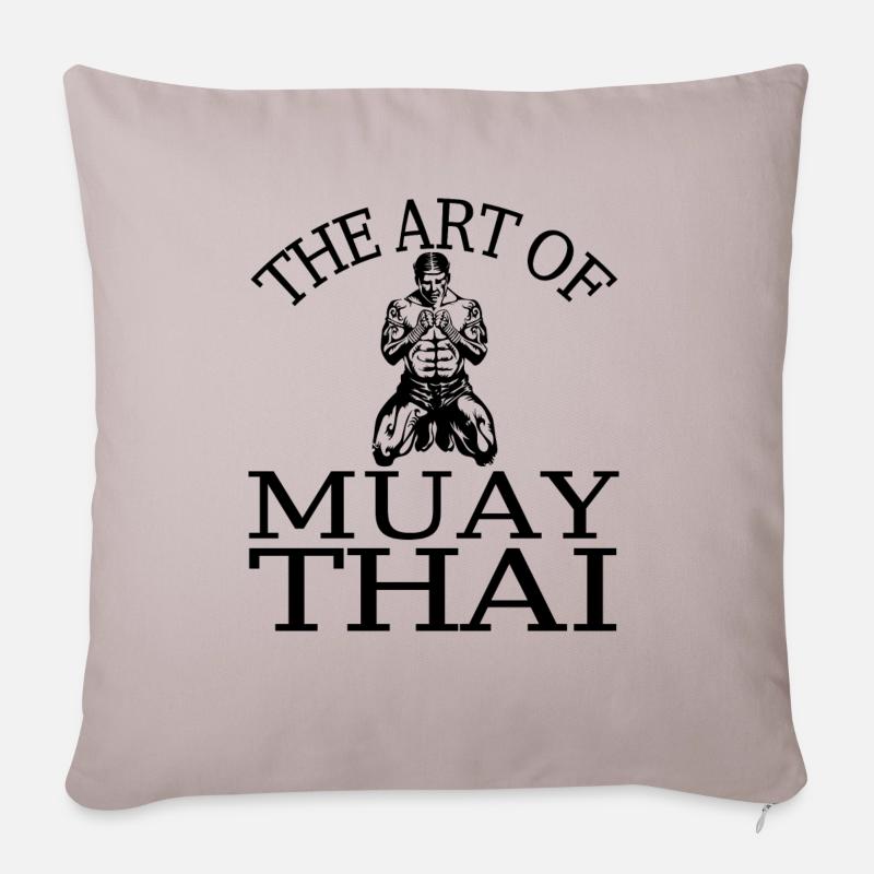 Boxing Fighting Muay Thai - Sofakissenbezug 45 x 45 cm - helles Taupe