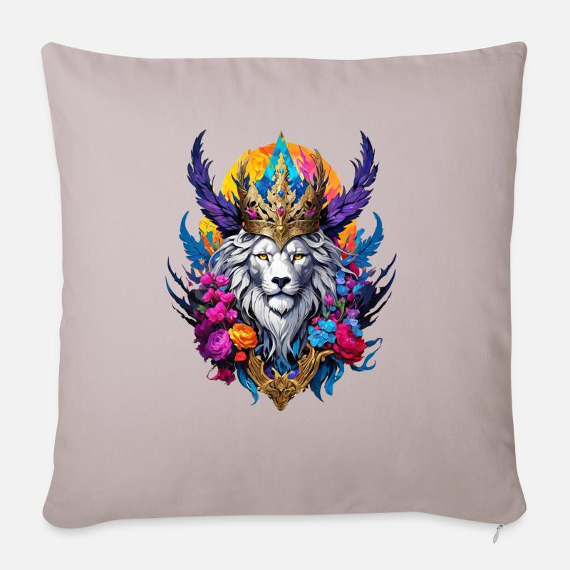 Lion King - Sofakissenbezug 45 x 45 cm - helles Taupe