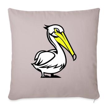 Bande dessinée Pelikan - Housse de coussin décorative 45 x 45 cm - taupe clair - Devant