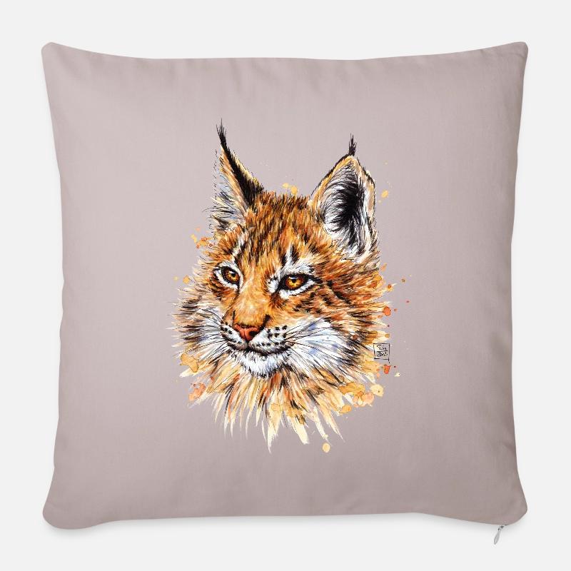 Luchs | lynx - Sofakissenbezug 45 x 45 cm - helles Taupe