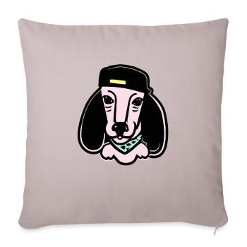 Dachshund Trendy Dog Gift Wiener Dog - Sofa pillowcase 17,3'' x 17,3'' (45 x 45 cm) - light taupe - Front