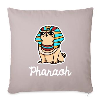 Pharaon Carlin Chien Cadeau Carlins - Housse de coussin décorative 45 x 45 cm - taupe clair - Devant