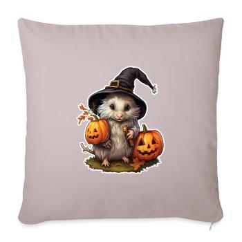 Monstre mignon d’Halloween - Housse de coussin décorative 45 x 45 cm - taupe clair - Devant