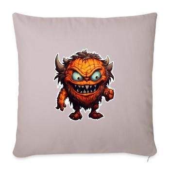 Monstre d’Halloween 2 - Housse de coussin décorative 45 x 45 cm - taupe clair - Devant