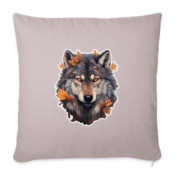 Wolf Autumn Halloween - Sofa pillowcase 17,3'' x 17,3'' (45 x 45 cm) - light taupe - Front