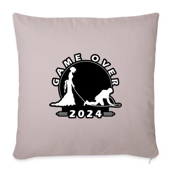 Game Over 2024 Hochzeit - Sofakissenbezug 45 x 45 cm - helles Taupe - Vorne