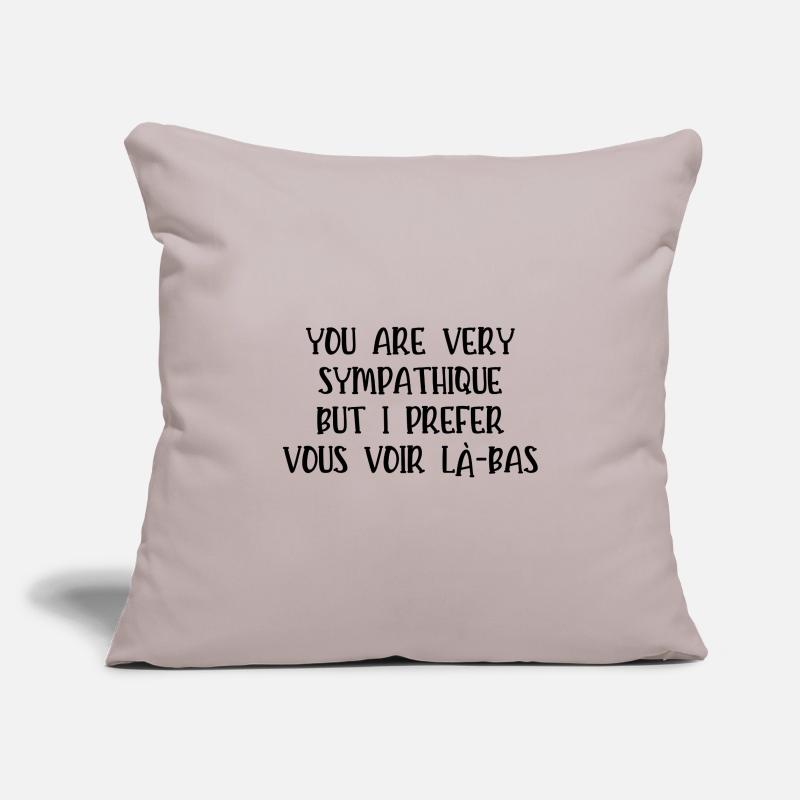 I prefer vous voir là-bas Housse de coussin décorative 45 x 45 cm