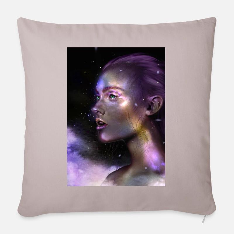 bonsoir n vont - Housse de coussin décorative 45 x 45 cm - taupe clair