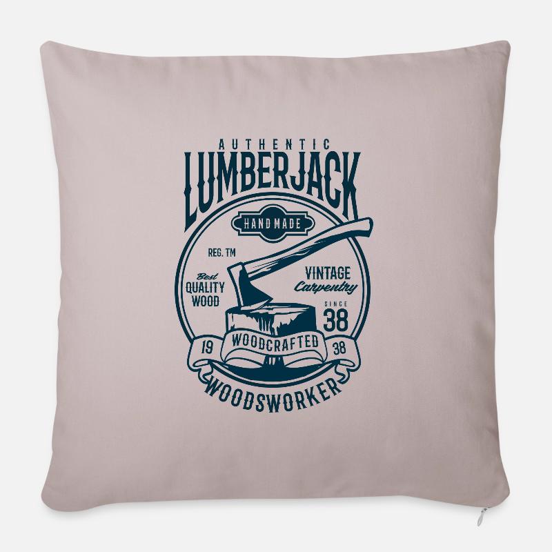 Authentic Lumberjack - Sofakissenbezug 45 x 45 cm - helles Taupe