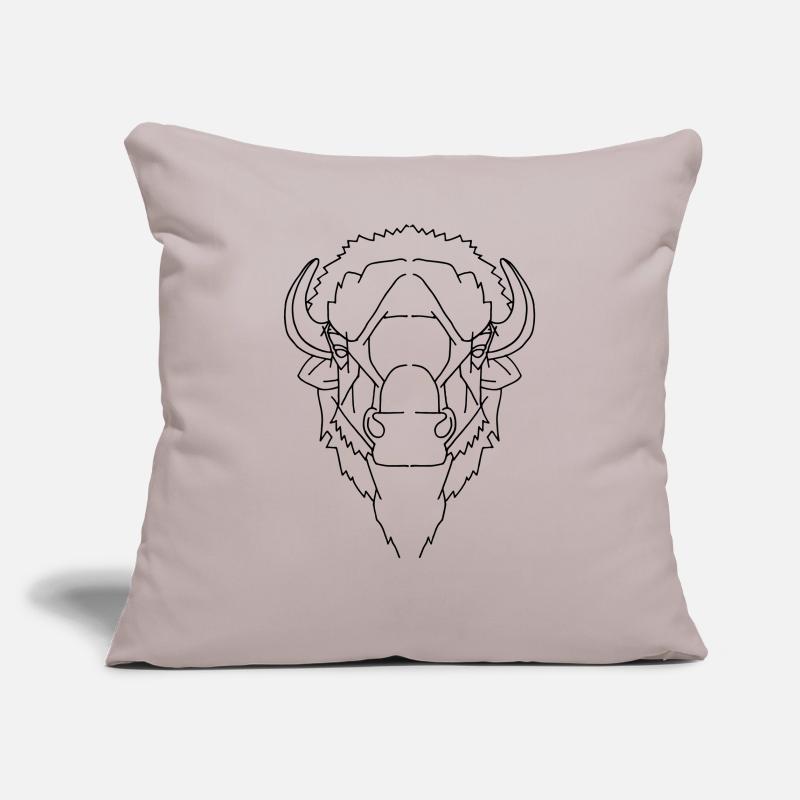 Buffalo Bison Geometric Gift Color Customizable! Sofa pillowcase 17,3'' x 17,3'' (45 x 45 cm)