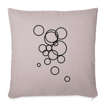 Motif de bulle abstraite - Housse de coussin décorative 45 x 45 cm - taupe clair - Devant
