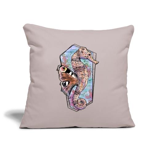 Fantasy seahorses in watercolors - Sofa pillowcase 17,3'' x 17,3'' (45 x 45 cm)