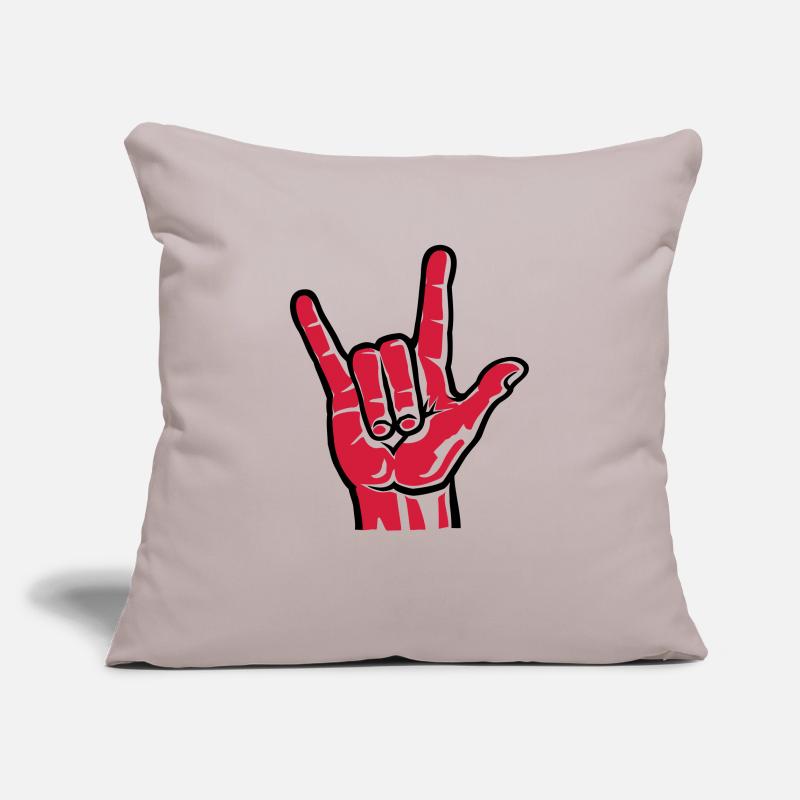 Devil Rock Hand - Pommesgabel (short) 2c Sofakissenbezug 45 x 45 cm