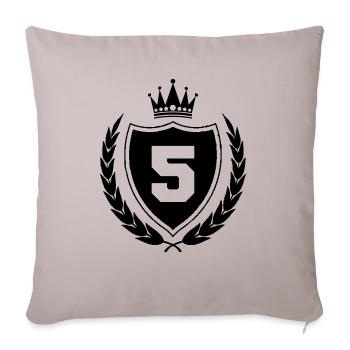 wappen 5 - Sofakissenbezug 45 x 45 cm - helles Taupe - Vorne