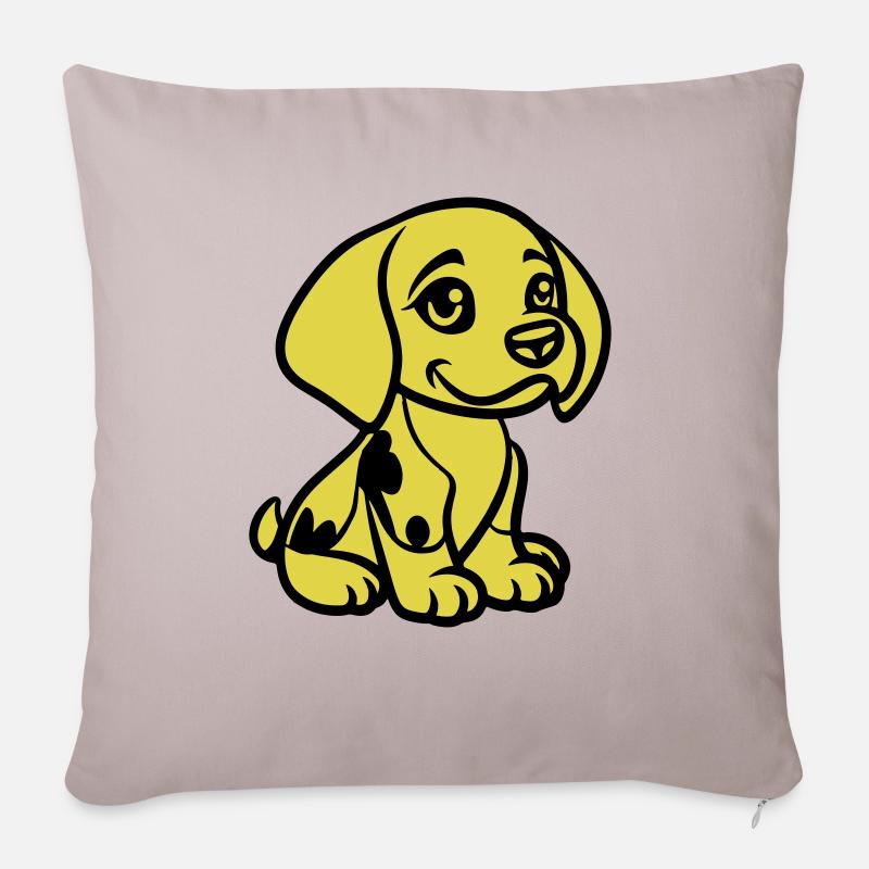 hund tier comic - Sofakissenbezug 45 x 45 cm - helles Taupe