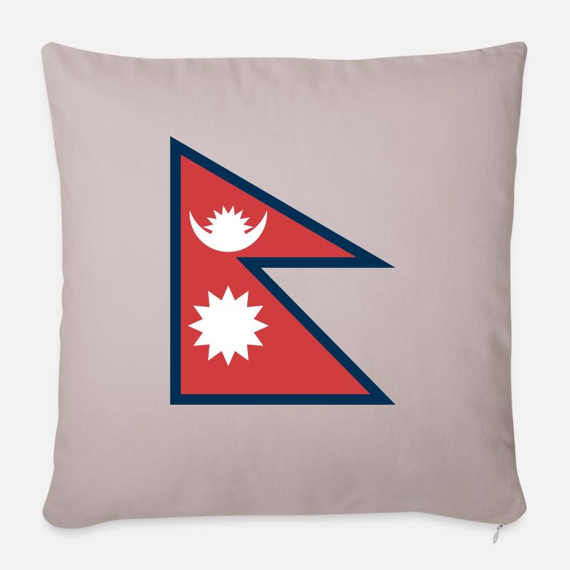Nepal - Sofakissenbezug 45 x 45 cm - helles Taupe