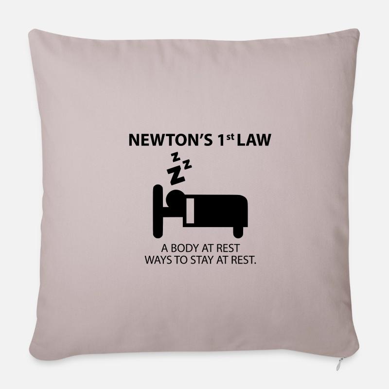 Newton's First Law - Housse de coussin décorative 45 x 45 cm - taupe clair