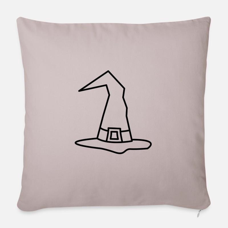 Halloween Hexenhut Witches Hat - Sofakissenbezug 45 x 45 cm - helles Taupe