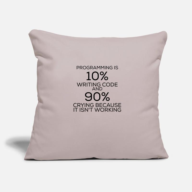 Programmation de programmation drôle d'énonciation Housse de coussin décorative 45 x 45 cm