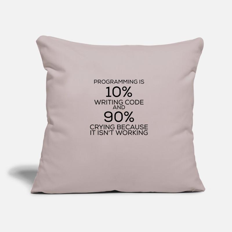 Funny saying programming programming Sofa pillowcase 17,3'' x 17,3'' (45 x 45 cm)