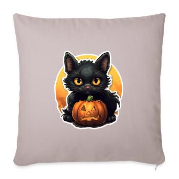 Halloween Hangover with Pumpkin - Sofa pillowcase 17,3'' x 17,3'' (45 x 45 cm) - light taupe - Front