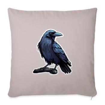 Corbeau corbeau - Housse de coussin décorative 45 x 45 cm - taupe clair - Devant