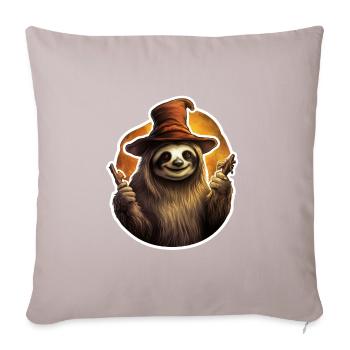 Halloween Sloth with Witch Hat - Sofa pillowcase 17,3'' x 17,3'' (45 x 45 cm) - light taupe - Front