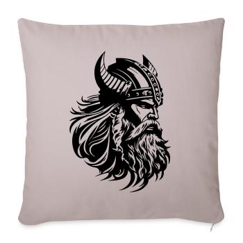 Viking Head Warrior Viking - Housse de coussin décorative 45 x 45 cm - taupe clair - Devant