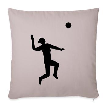 Graceful Volleyball Jump Black - Sofa pillowcase 17,3'' x 17,3'' (45 x 45 cm) - light taupe - Front