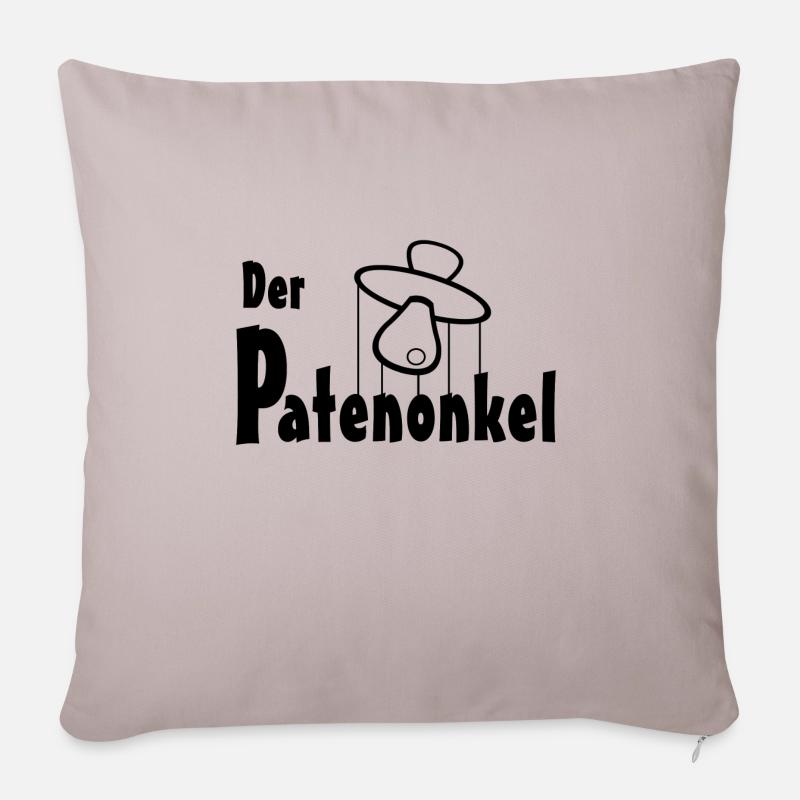 Der Patenonkel - Sofakissenbezug 45 x 45 cm - helles Taupe