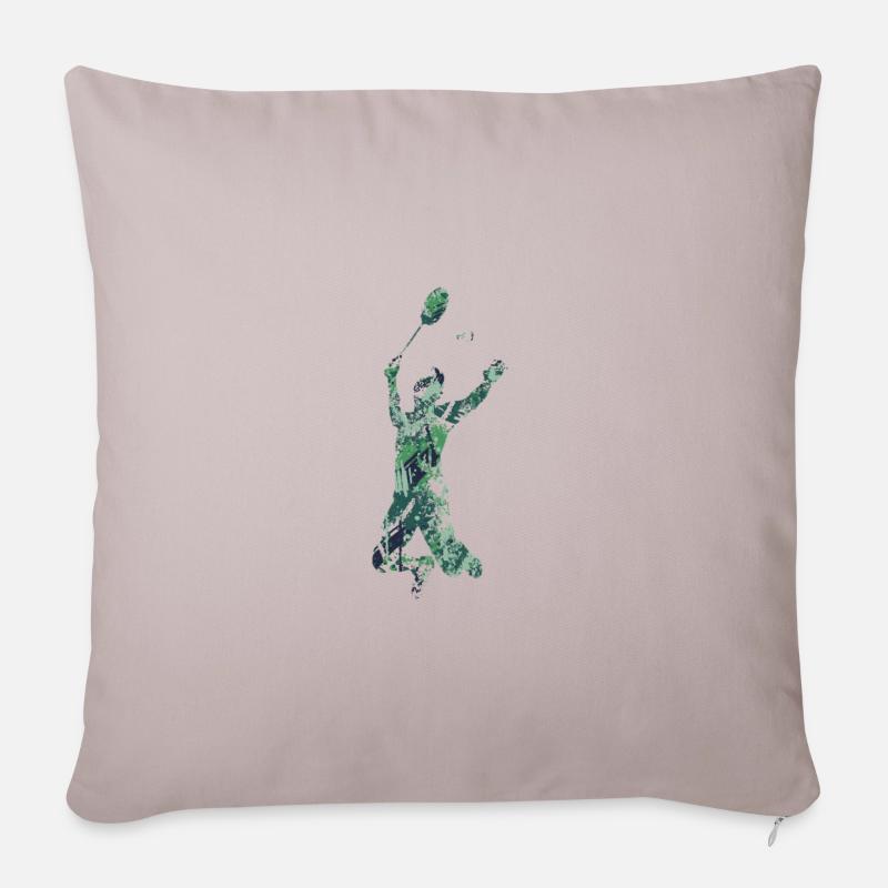 Badminton - Sofakissenbezug 45 x 45 cm - helles Taupe