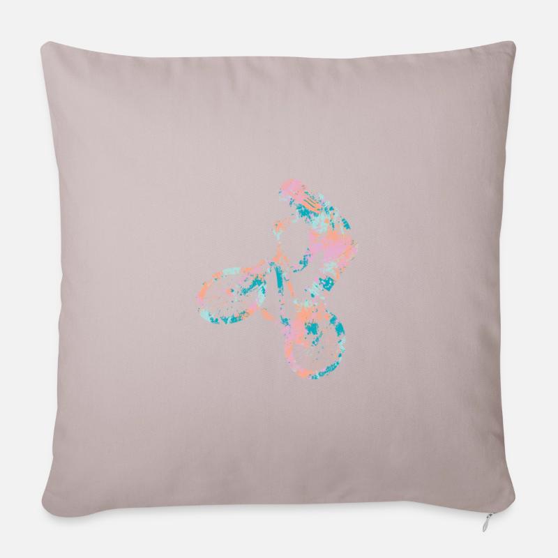 BMX - Housse de coussin décorative 45 x 45 cm - taupe clair