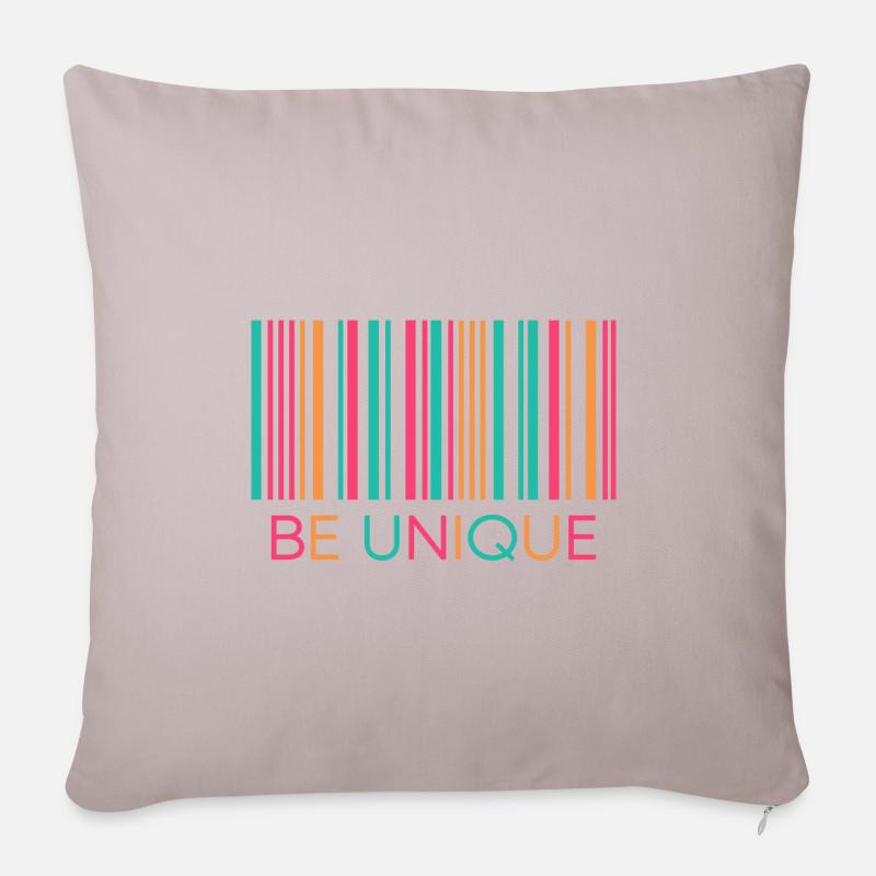 einzelstück unique barcode lgbt unikat - Sofakissenbezug 45 x 45 cm - helles Taupe