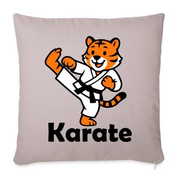 Karate Tiger - Sofa pillowcase 17,3'' x 17,3'' (45 x 45 cm) - light taupe - Front