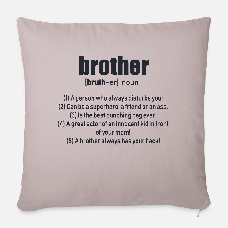 Bruder - Sofakissenbezug 45 x 45 cm - helles Taupe
