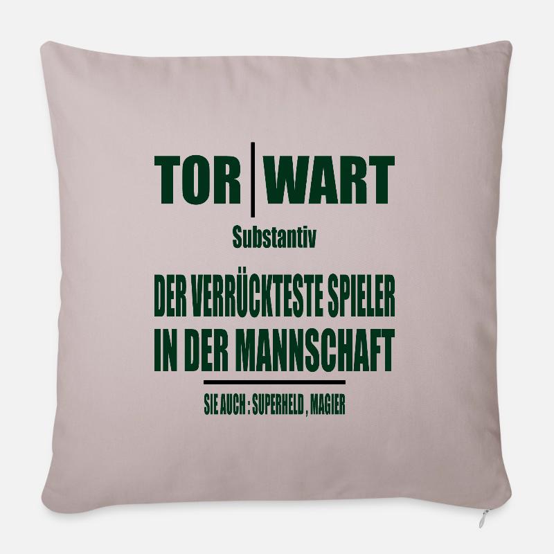 Torwart Fußball Handball geschenkidee - Sofakissenbezug 45 x 45 cm - helles Taupe