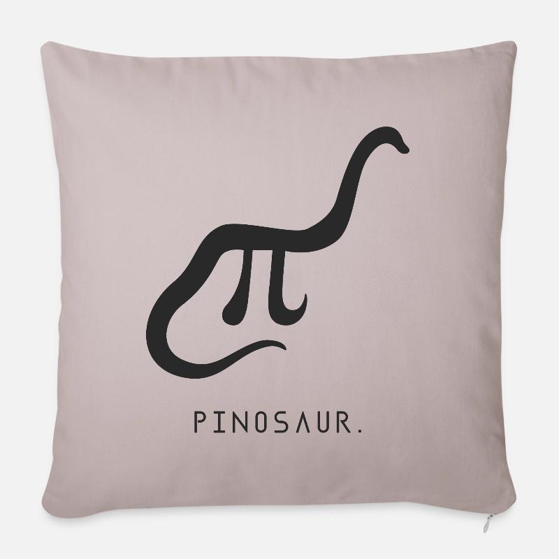 Pi dinosaure math - Housse de coussin décorative 45 x 45 cm - taupe clair