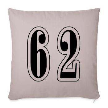 62 Symbole numérique - Housse de coussin décorative 45 x 45 cm - taupe clair - Devant
