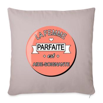 Parfaite aide soignante ! cadeau aide soignante - Housse de coussin décorative 45 x 45 cm - taupe clair - Devant