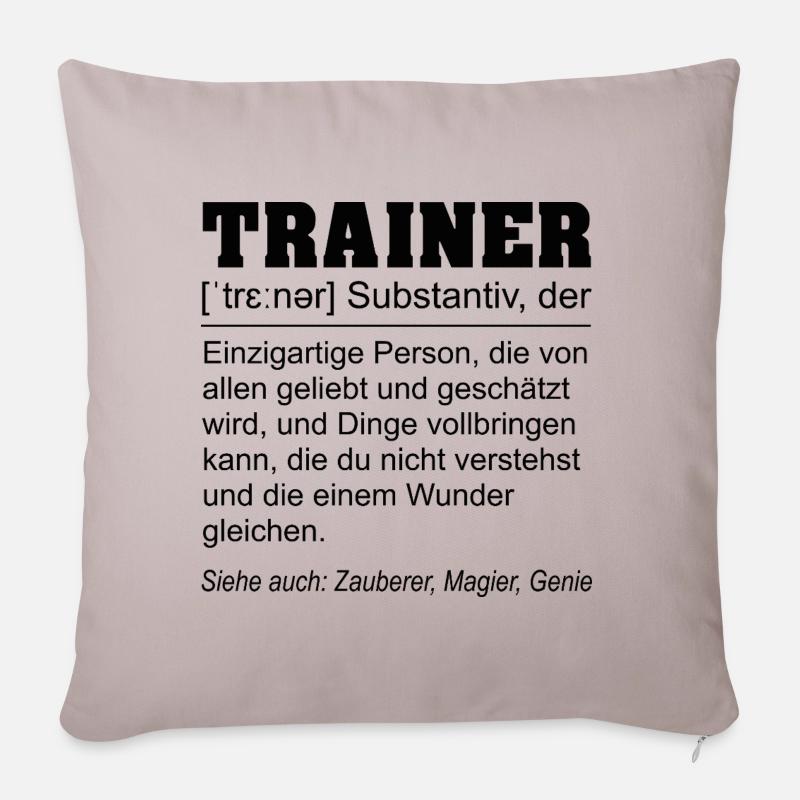 Trainer Definition - Sofakissenbezug 45 x 45 cm - helles Taupe