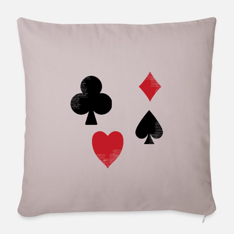 Poker - Sofakissenbezug 45 x 45 cm - helles Taupe