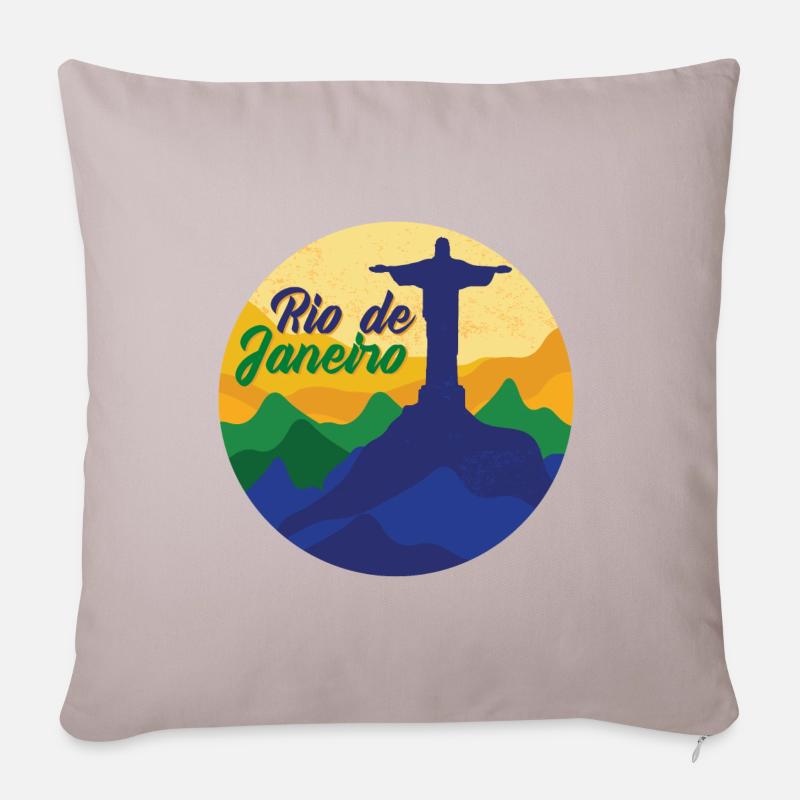 Rio de Janeiro - Sofakissenbezug 45 x 45 cm - helles Taupe