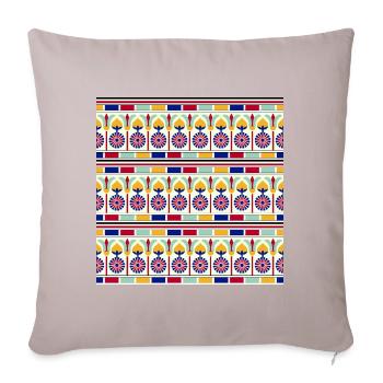 Modèle égyptien IV - Housse de coussin décorative 45 x 45 cm - taupe clair - Devant