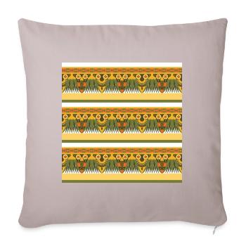 Modèle égyptien VI - Housse de coussin décorative 45 x 45 cm - taupe clair - Devant