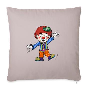 Clown - Housse de coussin décorative 45 x 45 cm - taupe clair - Devant