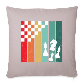 Retro Chess – A Chess Player's Colorful Passion - Sofa pillowcase 17,3'' x 17,3'' (45 x 45 cm) - light taupe - Front