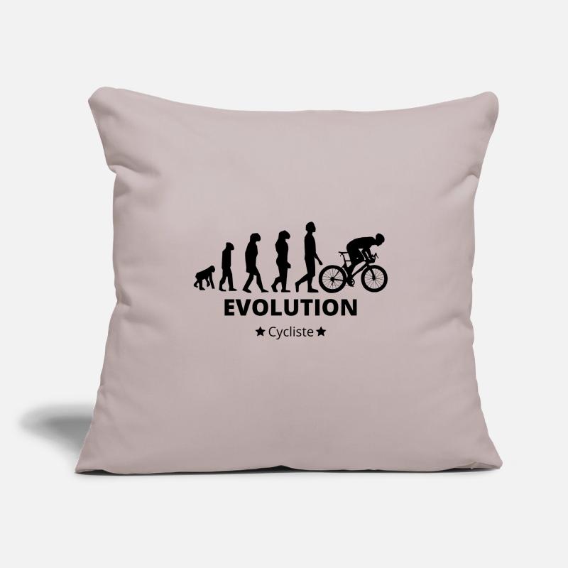 Evolution - Radfahrer Sofakissenbezug 45 x 45 cm