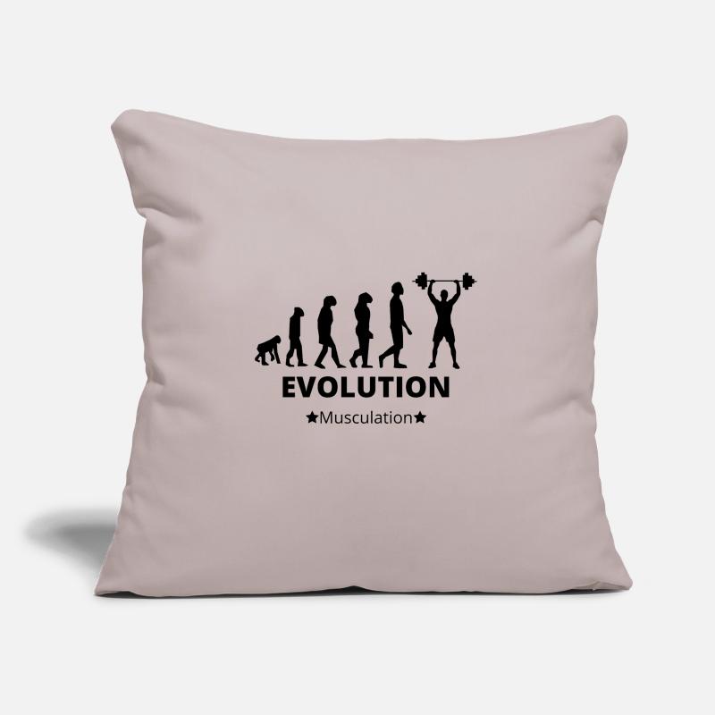 Evolution - Musculation Housse de coussin décorative 45 x 45 cm