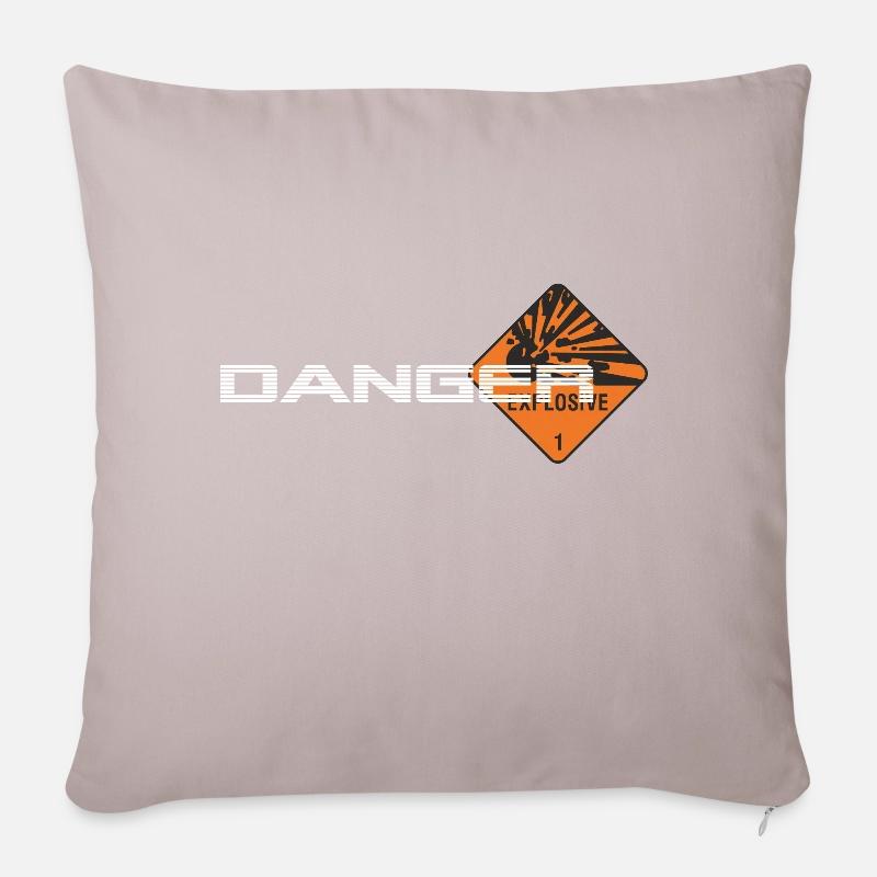 Danger Explosiv - Sofakissenbezug 45 x 45 cm - helles Taupe
